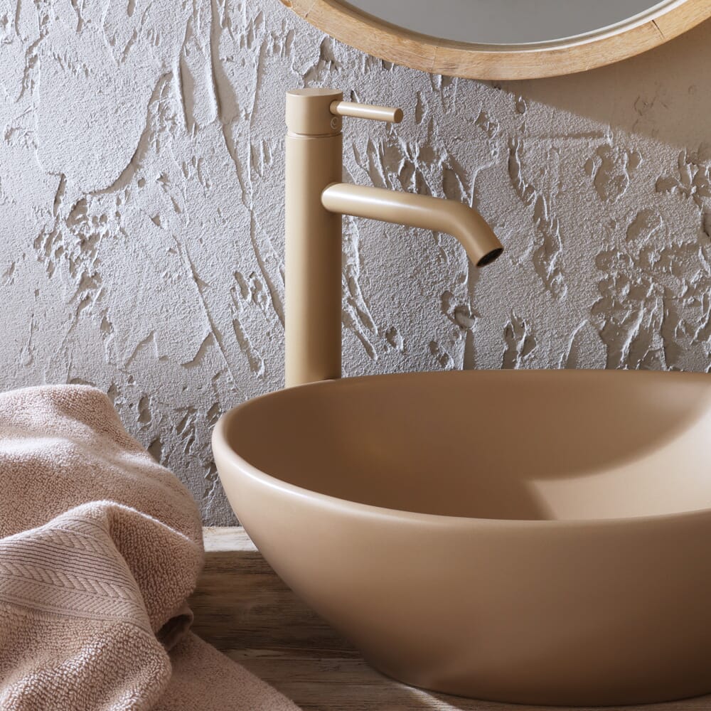 Miscelatore Moderno Alto per Lavabo Monoforo - Scelta della Finitura - Elements