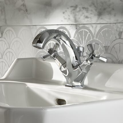 Miscelatore per Lavabo Monoforo Art Deco - Scelta di Finiture - Earlham