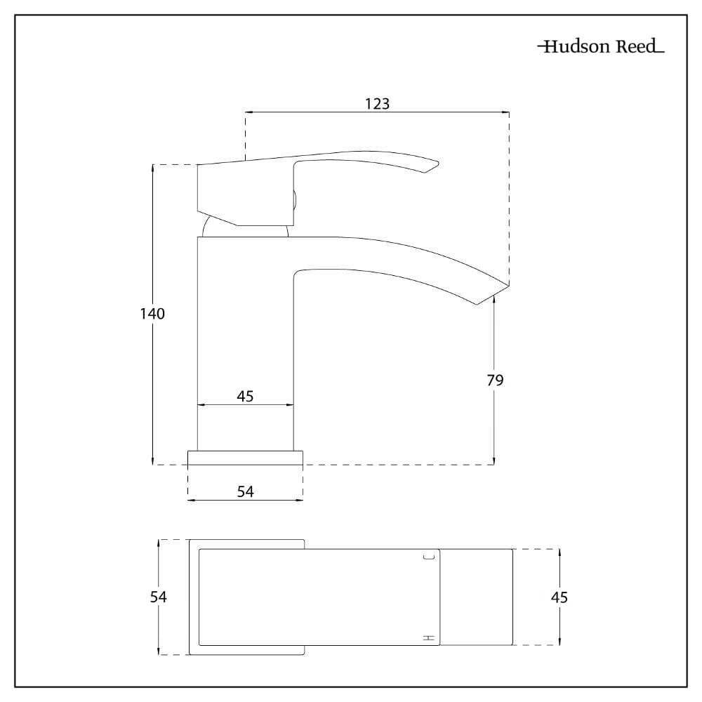 Lavabo Bagno da Appoggio Rettangolare in Ceramica 605x430mm con Mini Rubinetto Miscelatore