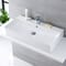 Lavabo Bagno da Appoggio Sospeso in Ceramica Rettangolare 800x415mm con Rubinetto Miscelatore - Exton