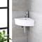 Lavabo Bagno Sospeso in Ceramica Angolare 460x320mm con Rubinetto Monoforo - Belstone