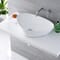 Lavabo Bagno da Appoggio in Ceramica Ovale 590x390mm con Rubinetto Miscelatore Murale - Kenton