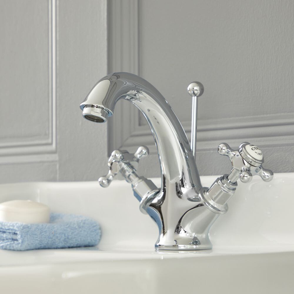 Hudson Reed Elizabeth - Hudson Reed Elizabeth - Rubinetto Hudson Reed Elizabeth - Miscelatore Lavabo Monoforo Tradizionale con Maniglie a Croce - Diverse Finiture