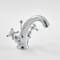 Rubinetto Miscelatore Lavabo Monoforo Tradizionale Cromato e Bianco con Maniglie a Croce - Elizabeth