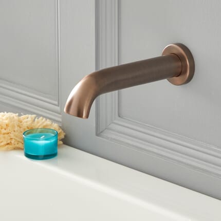 Erogatore a Parete per Vasca da Bagno - Bronzo Lucidato ad Olio - Elizabeth