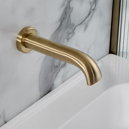 Erogatore a Parete per Vasca da Bagno - Oro Satinato - Elizabeth