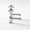 Coppia Rubinetti Singoli per Lavabo Design Tradizionale Finitura Cromata e Nera con Maniglie a Croce - Elizabeth