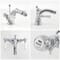 Rubinetto Miscelatore Bidet Design Tradizionale Finitura Bianca e Cromata con Maniglie a Leva - Elizabeth