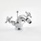 Hudson Reed Elizabeth - Rubinetto Miscelatore Bidet Monoforo Design Tradizionale con Maniglie a Croce - Cromato e Bianco