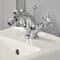 Hudson Reed Elizabeth - Rubinetto Miscelatore Bidet Monoforo Design Tradizionale con Maniglie a Croce - Cromato e Bianco