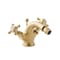 Hudson Reed Elizabeth - Rubinetto Miscelatore Bidet Monoforo Design Tradizionale con Maniglie a Croce - Oro Satinato