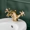Hudson Reed Elizabeth - Rubinetto Miscelatore Bidet Monoforo Design Tradizionale con Maniglie a Croce - Oro Satinato