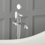 Gruppo Vasca a Terra con Doccetta Design Tradizionale con Maniglia a Leva e Disponibile in Diversi Colori - Elizabeth