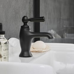 Rubinetto Miscelatore Monoforo per Lavabo con Maniglie a Leva - Nero - Elizabeth