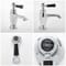 Hudson Reed Elizabeth - Rubinetto per Lavabo Monoforo Design Tradizionale con Maniglie a Leva - Cromato e Nero