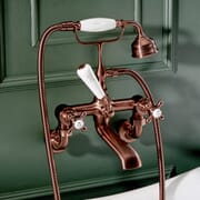 Miscelatore Murale Tradizionale per Vasca con Maniglie a Croce - Rame Satinato - Elizabeth