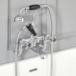 Hudson Reed Elizabeth - Rubinetto Miscelatore Vasca Murale Design Tradizionale con Maniglie a Croce Disponibile in Diverse Finiture