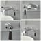 Rubinetto Miscelatore Murale a 3 Fori Lavabo Stile Tradizionale Finitura Cromata e Nera con Maniglie a Leva - Elizabeth