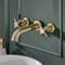 Miscelatore per Lavabo Tradizionale a Parete a 3 Fori - Oro Satinato - Elizabeth
