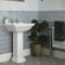 Set Bagno Tradizionale Completo di Vasca Freestanding, Sanitario WC Sospeso, Lavabo su Colonna e Bidet Sospeso - Chester