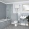 Set Bagno Tradizionale Completo di Vasca da Bagno, Sanitario con Cassetta Alta e Lavabo con Consolle - Richmond