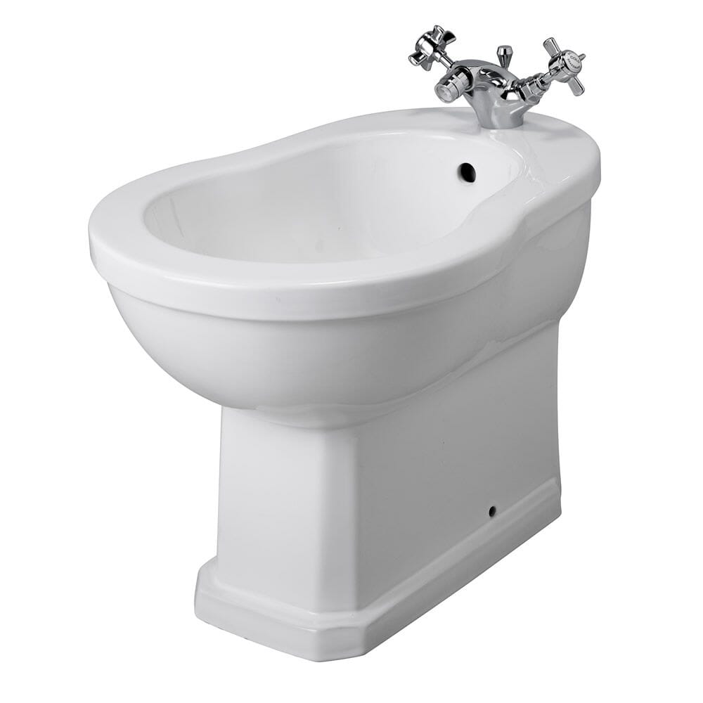 Set Bagno Tradizionale Completo di Vasca Freestanding, Sanitario con Cassetta Alta, Lavabo con Consolle e Bidet - Richmond