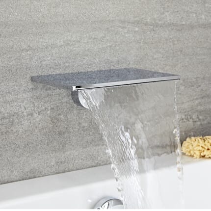 Erogatore Murale a Cascata per Vasca e Doccia in Acciaio Inossidabile - Cromato - Blade