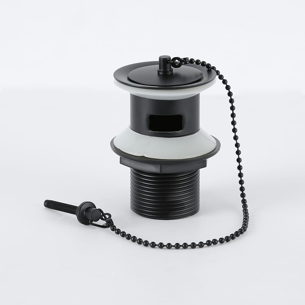 Piletta di Scarico per Lavabo con Catena Tradizionale - Nero - Elizabeth