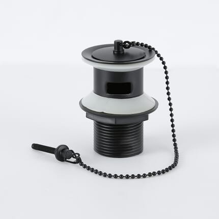 Piletta di Scarico per Lavabo con Catena Tradizionale - Nero - Elizabeth