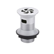 Piletta a Scarico Libero in Acciaio Inossidabile per Lavabi con Troppopieno - Cromato