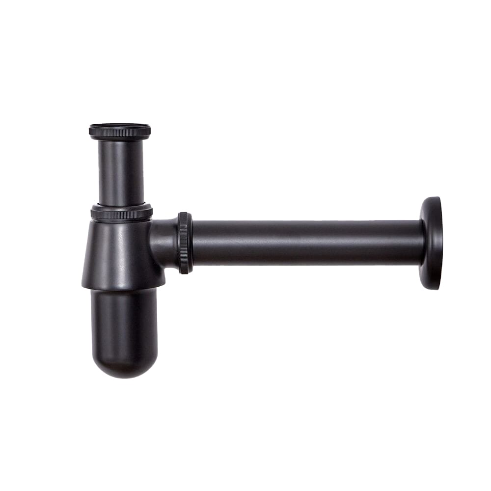 Sifone a Bottiglia Tradizionale per Lavabo - Nero - Elizabeth