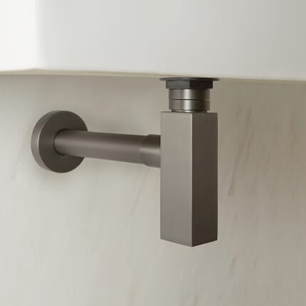 Sifone a Bottiglia per Lavabo - Grigio Canna di Fucile - Orno