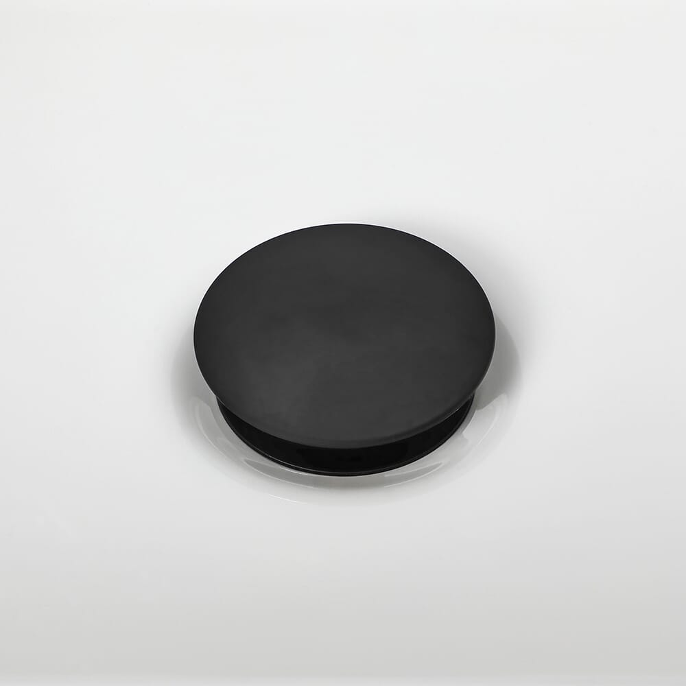 Piletta di Scarico Universale Click-Clack per Lavabo - Finitura Nera