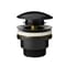 Piletta di Scarico Universale Click-Clack per Lavabo - Finitura Nera