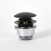 Piletta di Scarico Universale Click-Clack per Lavabo - Finitura Nera