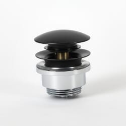 Piletta di Scarico Universale Click-Clack per Lavabo - Finitura Nera