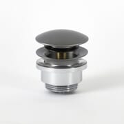 Piletta di Scarico Universale Click-Clack per Lavabo - Finitura Grigio Canna di Fucile