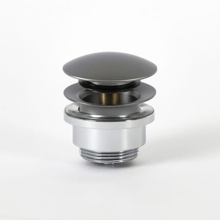 Piletta di Scarico Universale Click-Clack per Lavabo - Finitura Grigio Canna di Fucile