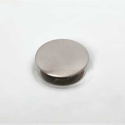 Piletta di Scarico Universale Click-Clack per Lavabo - Finitura Nichel Spazzolato