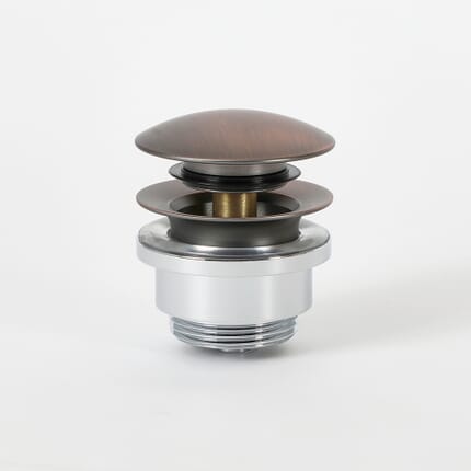 Piletta di Scarico Universale Click-Clack per Lavabo - Bronzo Spazzolato