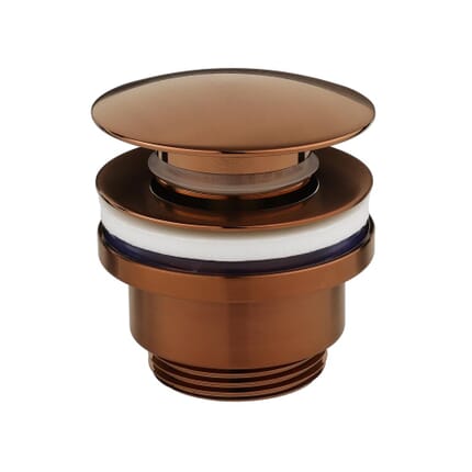 Piletta di Scarico Universale Click-Clack per Lavabo - Rame Satinato