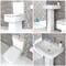 Set Bagno Moderno Completo di Sanitario Filo Parete e Lavabo con Colonna - Sandford