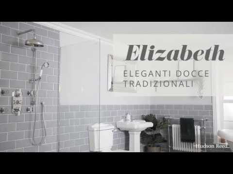 Set Doccia Tradizionale con Miscelatore Termostatico con Deviatore Completo di Soffione da 200mm, Erogatore per Acqua e Asta Saliscendi - Cromato e Bianco - Elizabeth