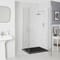 Box Doccia Angolare Tradizionale con Doppia Porta e Piatto Doccia Ardesia - Scelta di Misure - Langley
