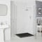 Box Doccia Angolare Tradizionale con Doppia Porta e Piatto Doccia Ardesia - Scelta di Misure - Langley