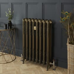 Radiatore Tradizionale in Ghisa a 2 Colonne - Alto 950mm - Finitura Ottone Naturale - Charlotte