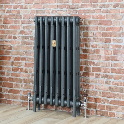 Radiatore in Ghisa - 3 Colonne - Altezza 560mm - Argento Antico - Disponibilità di Diverse Misure - Mercury