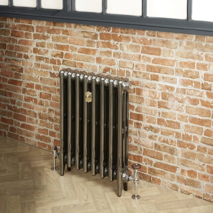 Radiatore Tradizionale in Ghisa a 3 Colonne - Alto 660mm - Finitura Metallo Grezzo Lucidato - Mercury