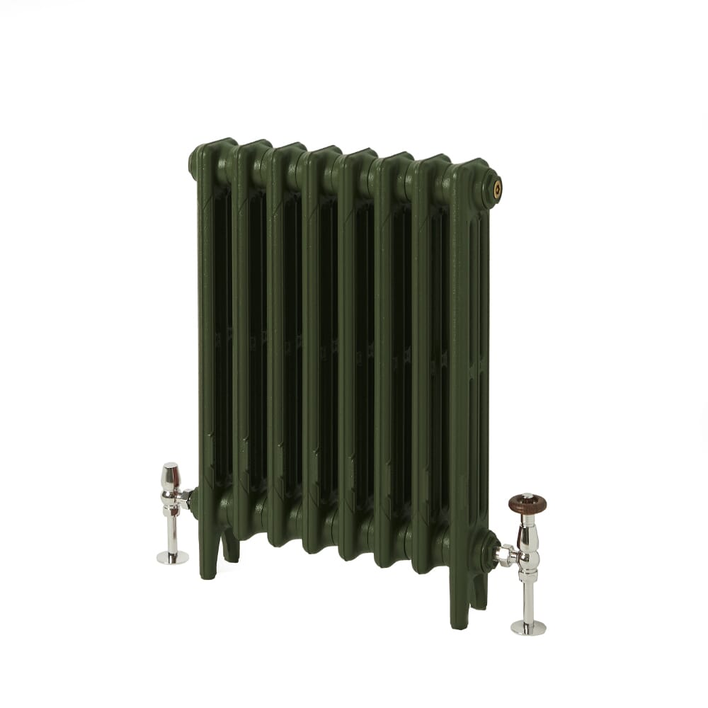 Radiatore Tradizionale in Ghisa a 3 Colonne - Alto 560mm - Finitura Verde Duck Green di Farrow & Ball - Mercury