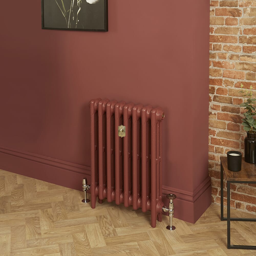 Radiatore Tradizionale in Ghisa a 3 Colonne - Alto 560mm - Finitura Rosso Mattone Eating Room Red di Farrow & Ball - Mercury